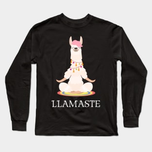 LLamaste Yoga LLama T-shirt For Yoga Lover Long Sleeve T-Shirt